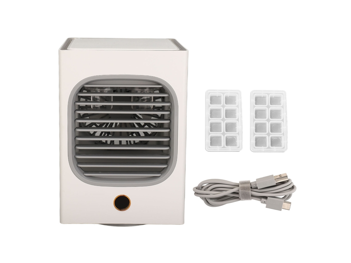 Pulverizador de agua pequeño recargable por USB, blanco, giratorio 120°, 7 W