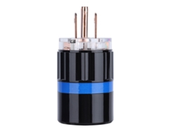 Conector de alimentação de áudio mono M105 em cobre puro para equipamentos audiovisuais profissionais.