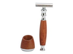 HYMNORA Afeitadora de Doble Filo Seguridad Acero Inoxidable Nostálgica con Soporte Kit para Hombre (Cuchilla No Incluida)