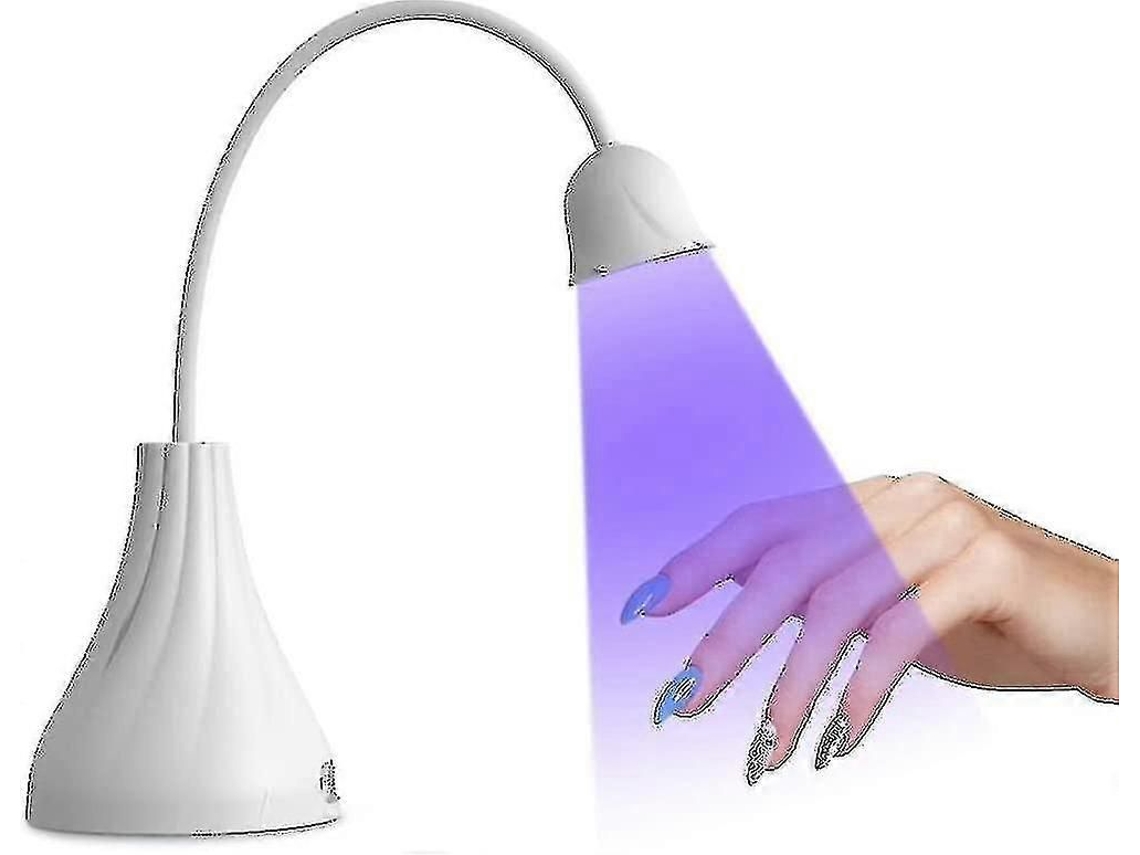 Lâmpada de Unha Uv Led, Mini Lotus Hands Free Light Rotacionável Nail Dryer Quick Dry Nail Polish Curaing Lamp Gooseneck Flash Cure Light GOKOCO
