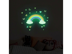 Pegatinas de pared arcoíris que brillan en la oscuridad, último diseño de 2025.