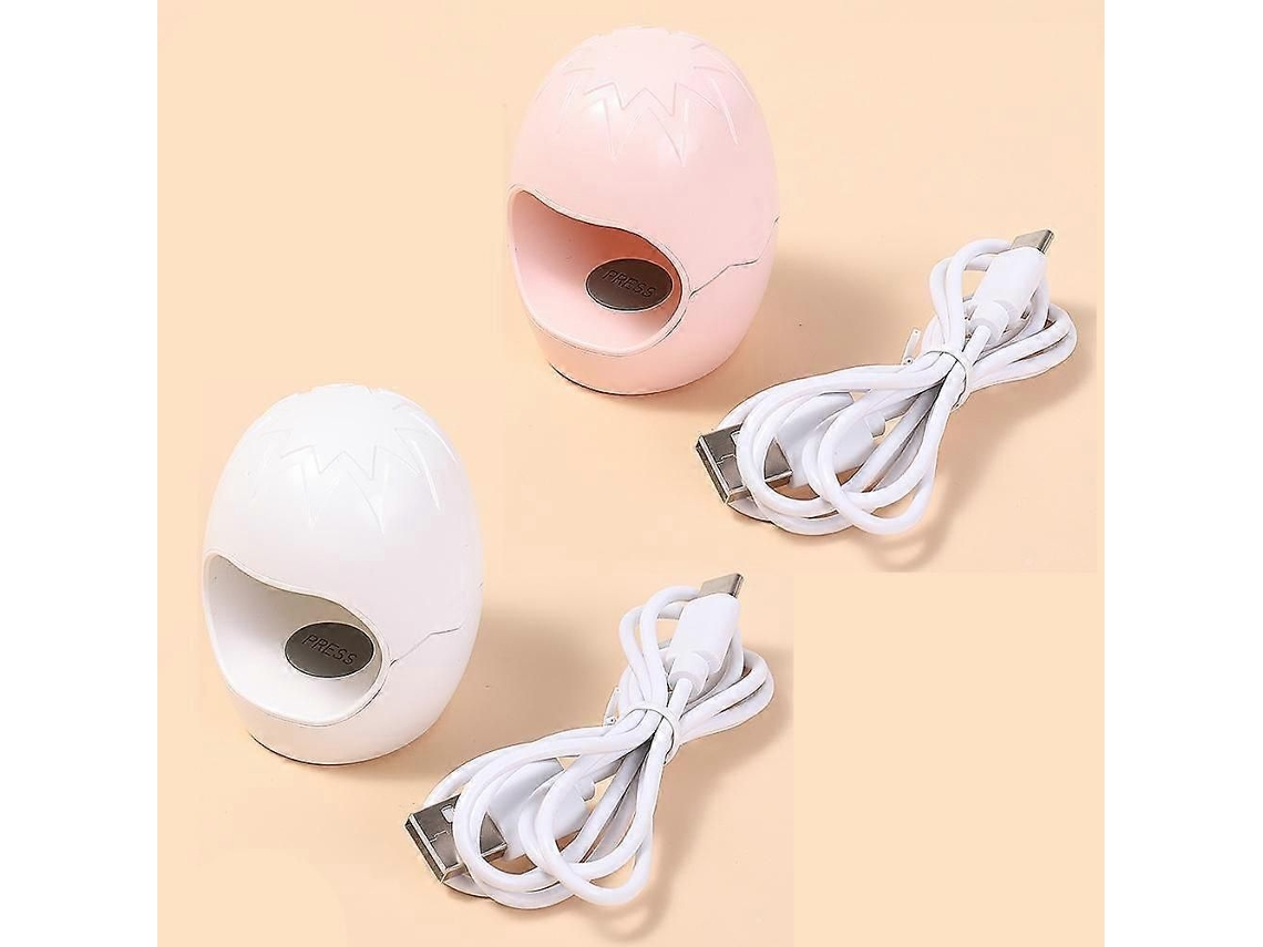 2 minilámparas de uñas, lámparas LED UV USB portátiles para esmalte en gel, uso doméstico y profesional, lámpara de fototerapia con forma de huevo GOKOCO