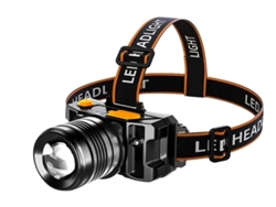 Linterna Frontal Caza Zoom Sensor 3 Modos Indicador Negro