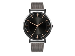 Reloj de moda para parejas con correa Malla, esfera redonda, Cuarzo Unisex