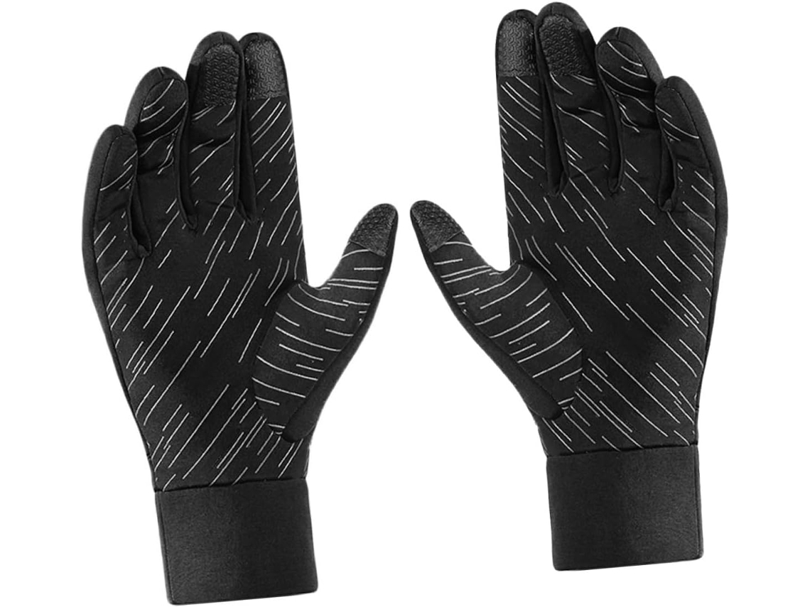 Par De Luvas De Ciclismo De Inverno, Resistentes Ao Vento E Com Tela Sensível Ao Toque, Ideais Para Atividades Ao Ar Livre.