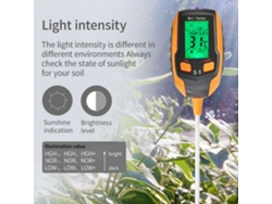 Medidor De Suelo 4 En 1: Humedad, Ph, Temperatura Y Luz Solar Para Jardines.