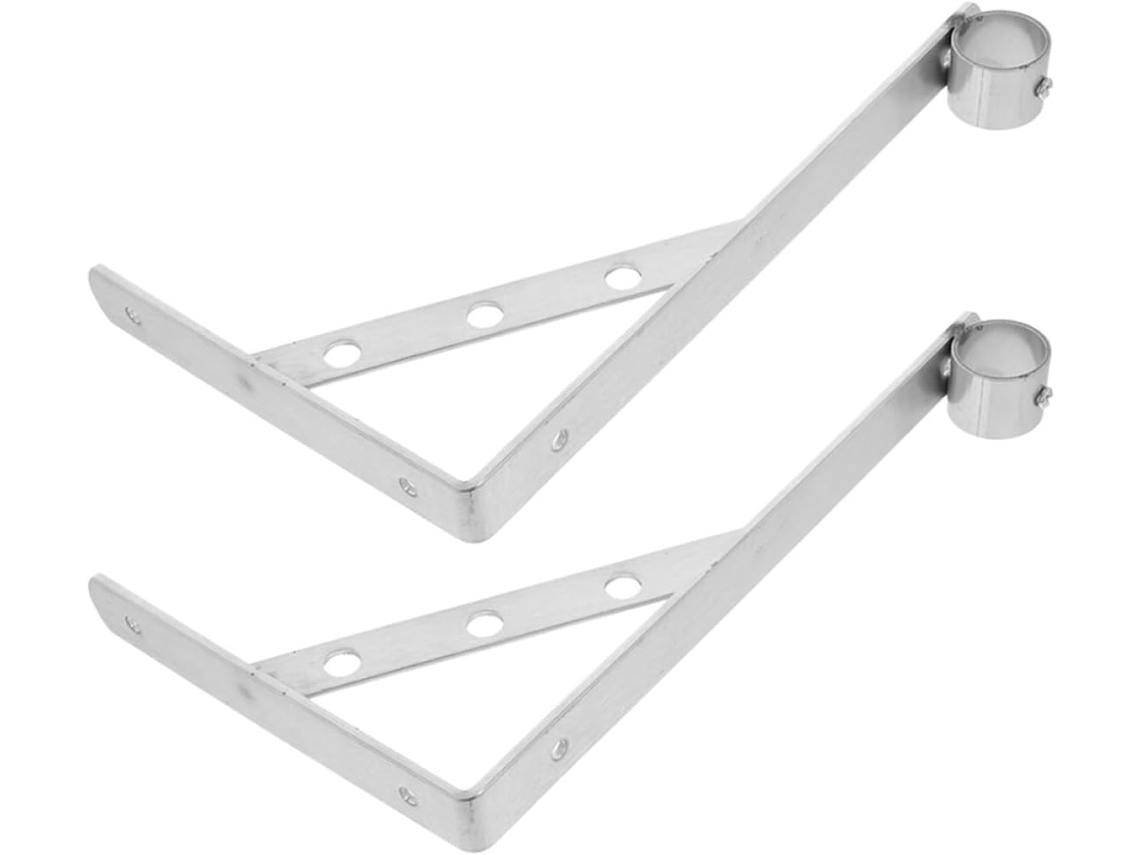 Soportes Triangulares Acero Inoxidable Montaje Lateral Diseño Extendido Armarios Espacios Estrechos Riel Ropa