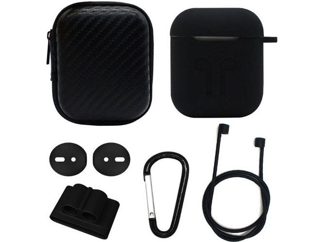 Funda WISETONY 5052439394804 (Para AirPods - Negro)