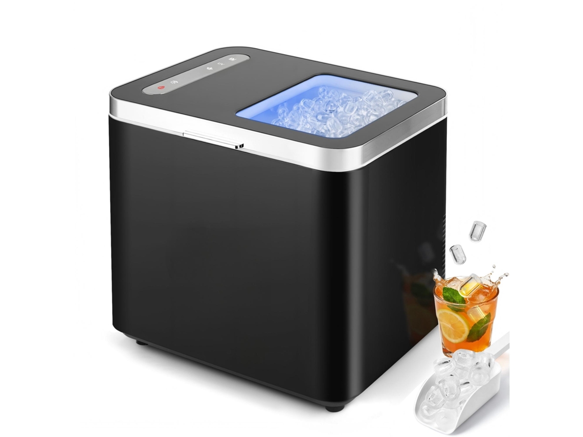 Zmh Máquina De Hielo De 1,2l 125w 6 Cubitos De Hielo En 9 Min 14 Kg/24 H Con 2 Tamaños Autolimpieza Uv Para Cocina Bar