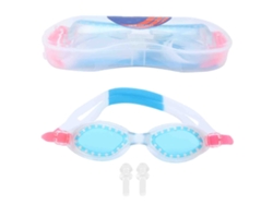 Gafas De Natación Impermeables Antivaho Con Estuche, Tapones Para Los Oídos Y Manual De Instrucciones - Azul
