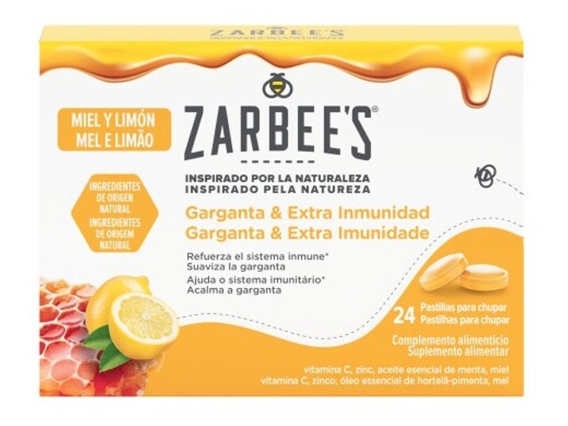 Gargnt Inmu Limón Miel 24 Comprimidos Zarbees
