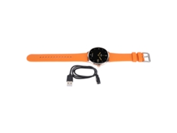 Reloj inteligente de 1,39 pulgadas IP67 de metal naranja con botón y asistente de voz
