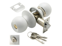 Pomo Puerta WOLFPACK LINEA PROFESIONAL Con Llave Con Condena Blanco Para Entrada