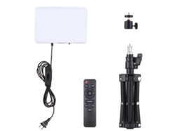 Kit De Luz Led Andoer 45w Panel Regulable 2800k-6500k Ra96+ Con Soporte Mesa, Cabeza Giratoria Y Control Remoto Para Streaming Y Vídeo