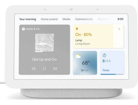 Altavoz Inteligente GOOGLE Nest Hub 2ª generación (Google Assistant - Blanco)