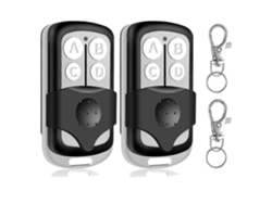 Control remoto universal de 4 botones para puertas de garaje, 2 unidades con llavero para abridores. TAISHENGDA