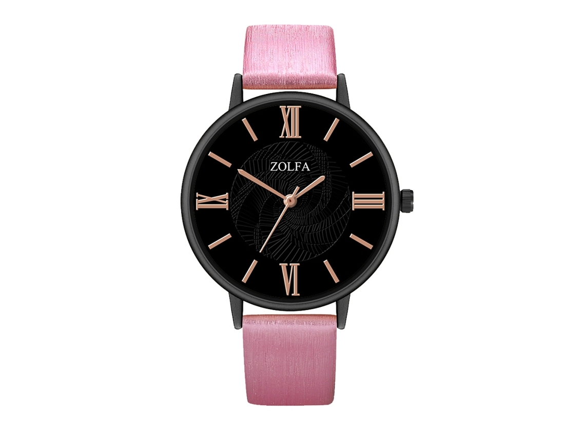 Reloj De Pulsera Analógico De Cuarzo De Aleación Con Esfera Redonda - Moda (rosa Rojo)