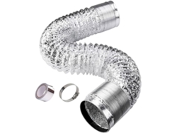 Conducto De Humos Flexible Y Extensible Aluminio Aitaf Con 2 Abrazaderas Acero Para Campana Extractora/seca...