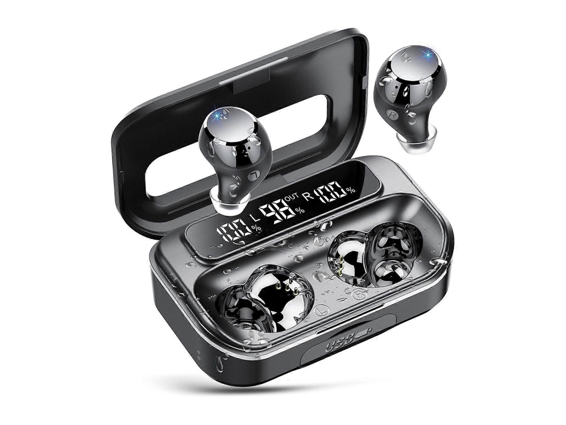 Auriculares inalámbricos Bluetooth Q26 TWS intraaurales con pantalla digital y batería externa Ly Ebike