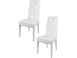 Conjunto de 2 Cadeiras T M C S Chantal (Branco - 99x46x55 cm - Madeira)