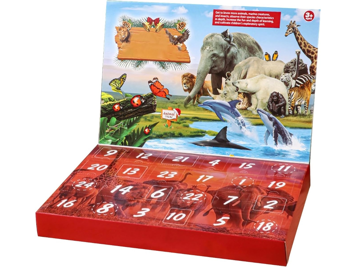 Calendario De Cuenta Regresiva Con Animales | Conjunto De Modelos Realistas Para Mesa