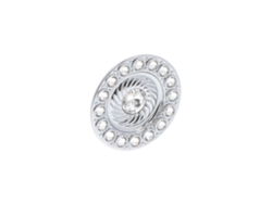 Pomo Para Muebles De Zamac Y Cristal Diámetro 60mm Cromo Pulido Lote De 6