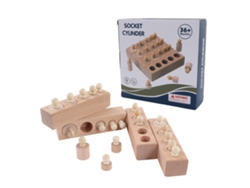 Yncm-juguete De Cilindros Con Pomos De Madera De Haya Para Educación Infantil Educativo Bloques De Cilindros Para Juego Escolar En Casa