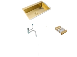 Fregadero de cocina de acero inoxidable 304, fabricado a mano, de un solo seno, 53 x 43 cm, OEM
