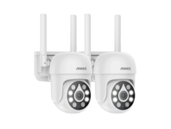 Cámara inalámbrica, resolución de 5 MP, visión nocturna de hasta 30 metros, audio bidireccional, 2 cámaras OEM