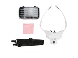 Lupa de diadema con 5 lentes LED para inspección de joyas y reparación de relojes