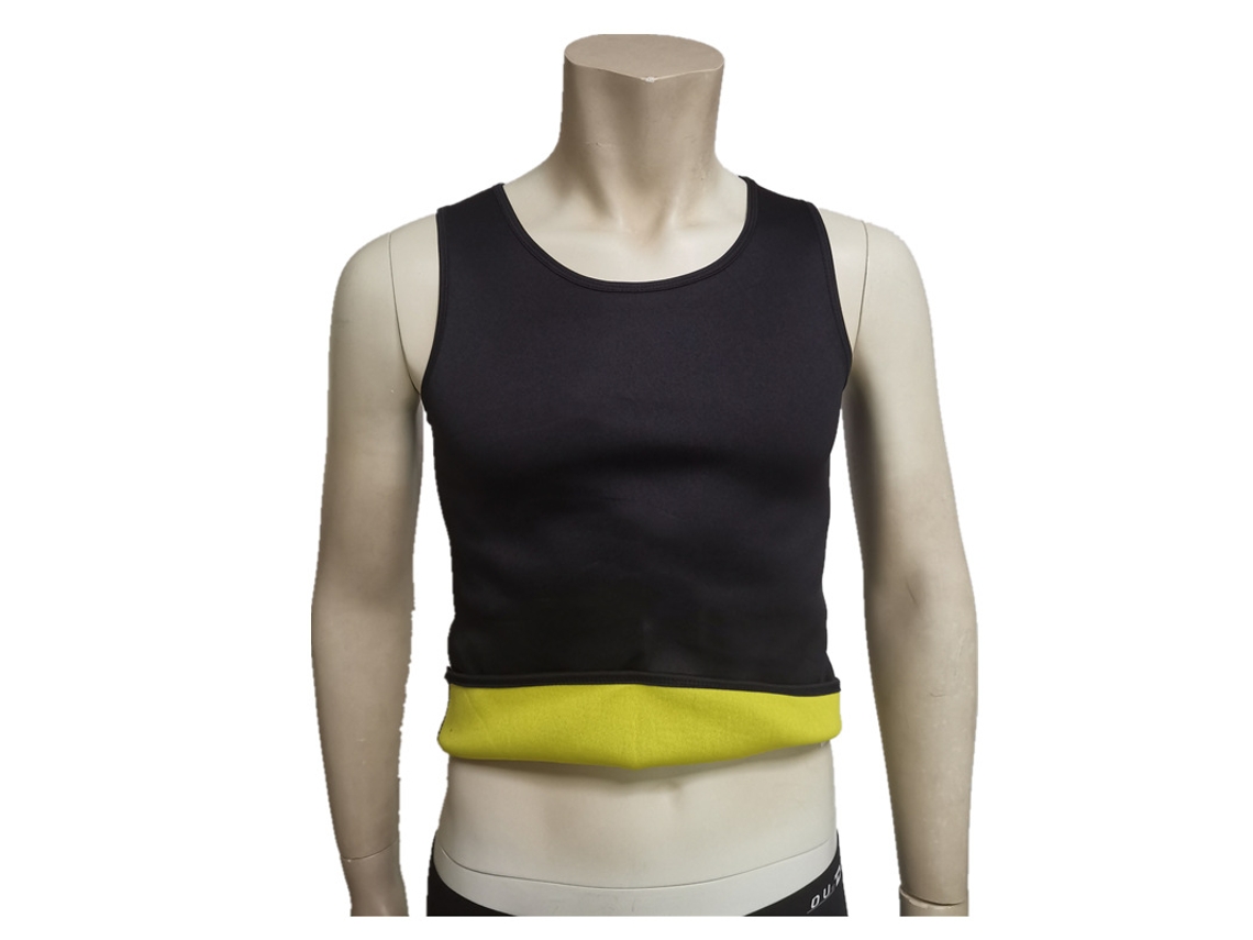 Top deportivo amarillo con efecto sauna, talla 2XL*