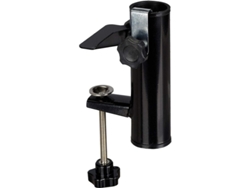 2026-soporte De Paraguas Para Barandas De Balcón Cuadrado, Tamaño De Tubo 19-38 Mm, Acero, Negro, 15.5 Cm