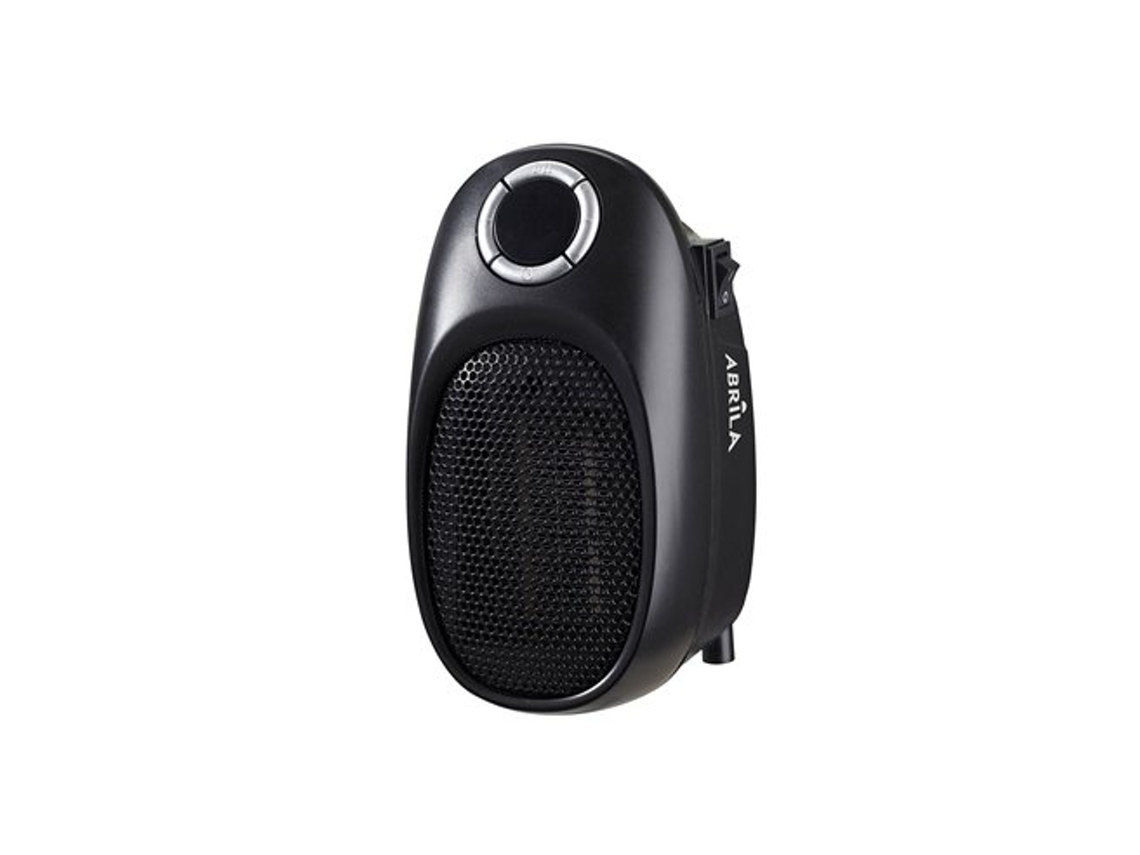 Mini Termoventilador Cerámico Malasia Negro 500w Temperatura Regulable Temporizador Display (16x12x9cm)