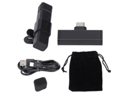 Microfone Lavalier Sem Fio Omnidirecional Condensador Clip On Para Gravacao Youtube Podcast Video Conferencia Preto