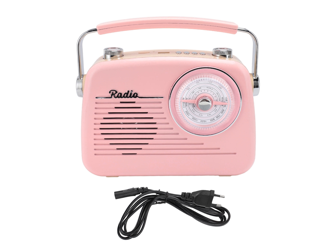 Alto-falante Bluetooth Portátil Mini Usb Fm Am Sw Conexão Confiável Versátil Rosa Plugue Eu 220v
