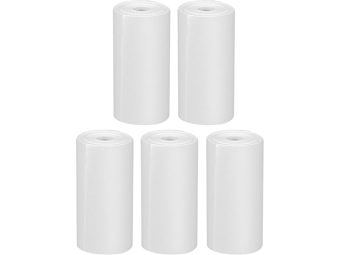 5 Rollos Papel Térmico Blanco Sin Tinta Para Cámaras Instantáneas