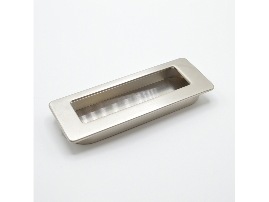 Tirador rectangular HARDWAREXCHANGE Zamac, 113x42 mm, níquel cepillado (paquete de 25)
