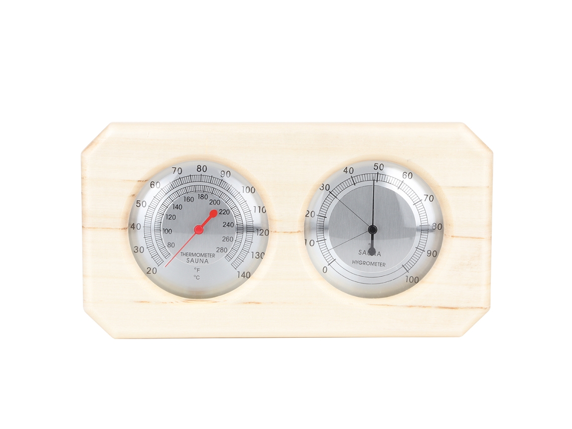 Termohigrómetro De Madera Portátil 2 En 1 Para Accesorios De Sauna De Vapor