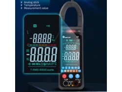 Pinza Amperimétrica Portátil Multifuncional Tooltop X5 Con Pantalla Lcd Y Linterna: Medición De Voltaje Ca/cc, Resistencia Y Temperatura (ncv).