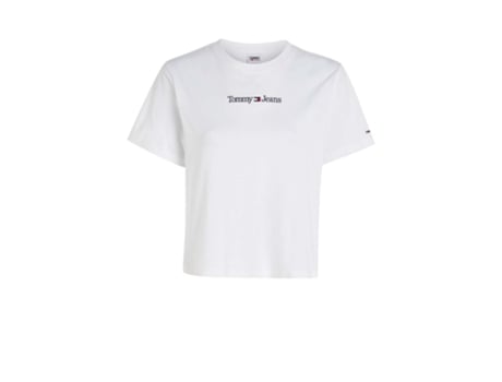 Camiseta TOMMY JEANS Algodón Mujer (S - Blanco)