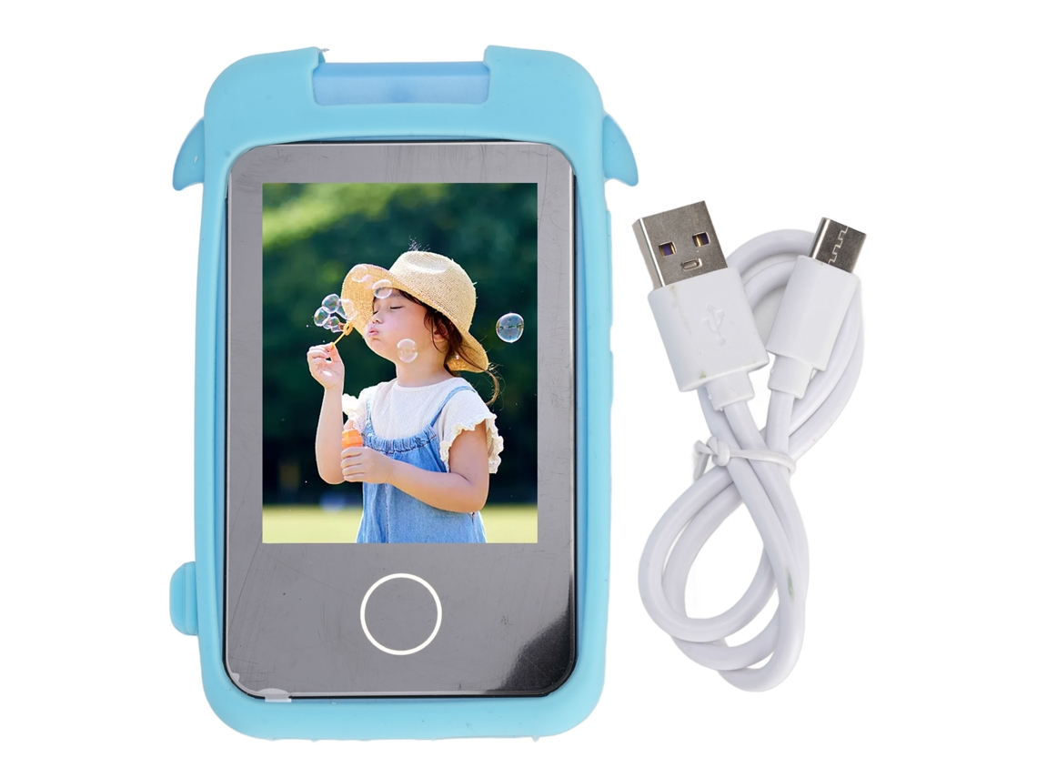 Teléfono Inteligente Infantil Delfín Azul 48mp Cámara Hd 1080p Pantalla Táctil 2.8 Pulgadas Lente Giratorio 180° Juegos Reproductor Música