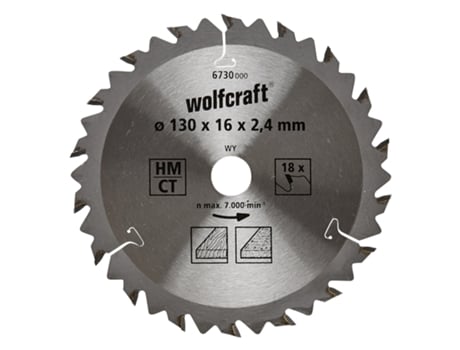 Wolfcraft 6730000 1 Lâmina de Serra Circular 140 X 12,75 Mm 18 Dientes