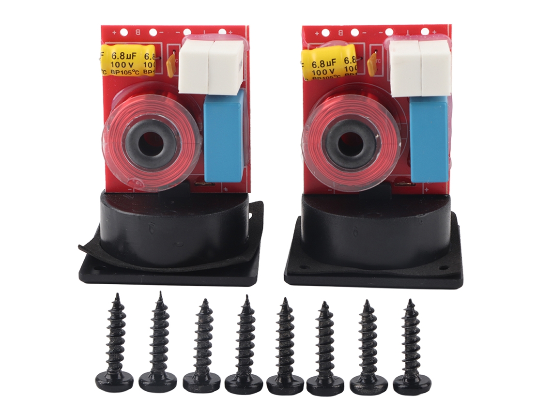 2pcs Divisor De Frequência Alto-baixo D222 Filtro Crossover Com Caixa De Fio Prático Para Uso