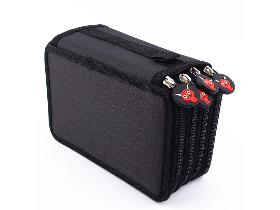 Bolsa multiusos negra para lápices, bolígrafos y maquillaje.