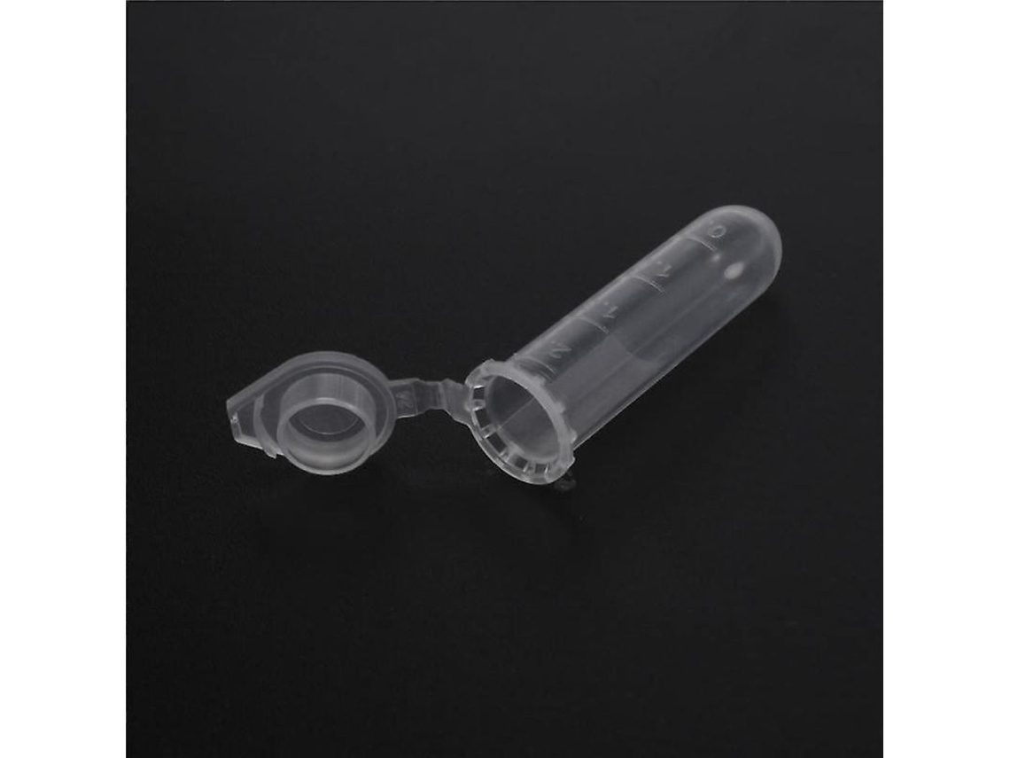 2026rebe-500 Tubos De Centrífuga De 2ml De Plástico Transparente Con Tapa Snap Para Laboratorio Y Uso Doméstico Claro