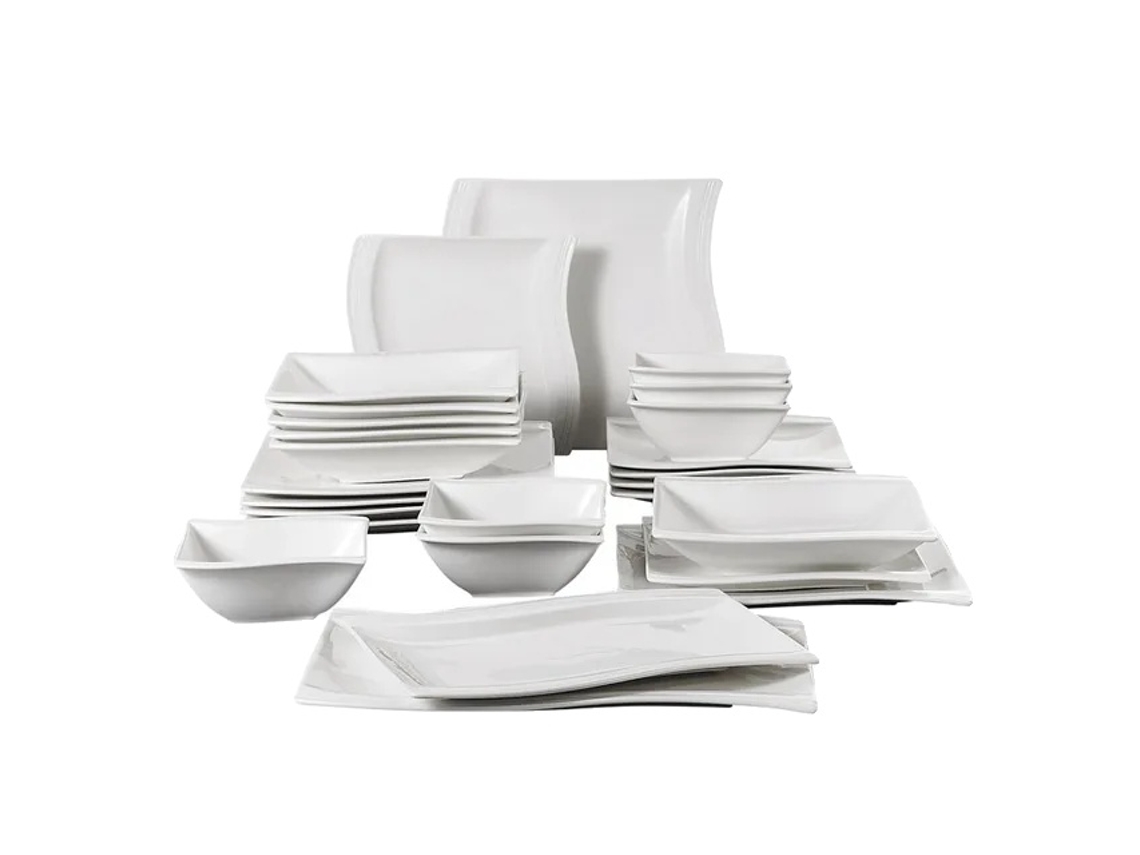 Juego de vajilla de porcelana, 26 piezas, servicio para 6, 26 piezas OEM