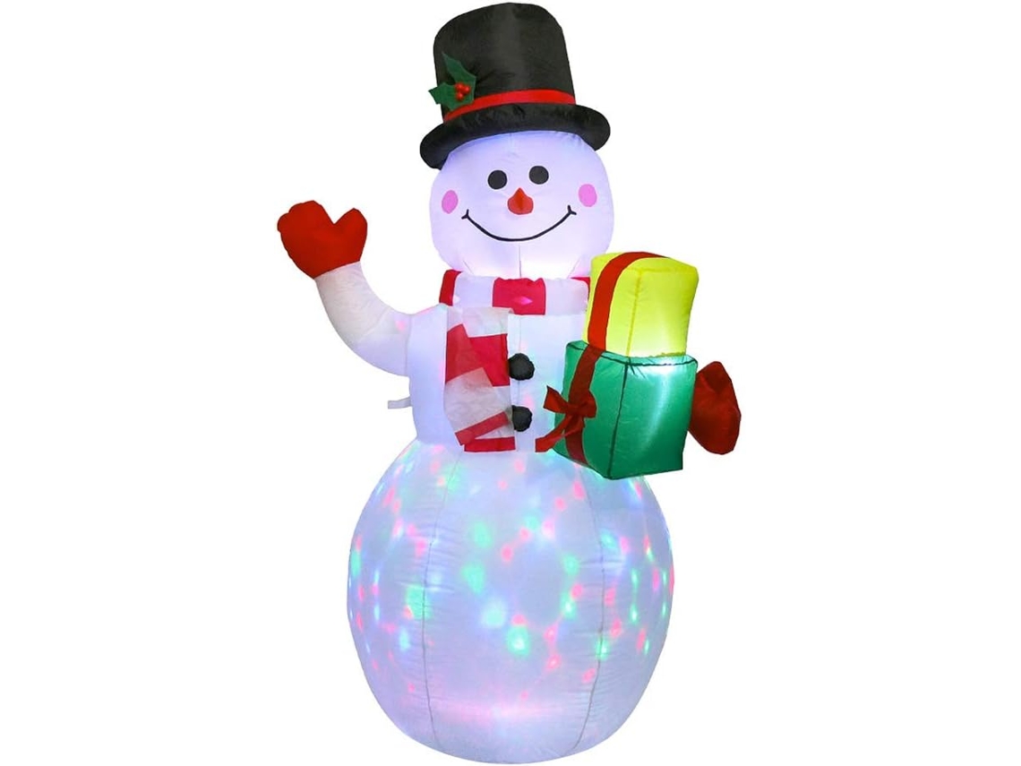 Muñeco De Nieve Inflable De 1,5 M, De Fibra De Poliéster Impermeable, Disponible En Tamaños Gigantes, Con Inflado Automático, Ideal Para Decoración Na