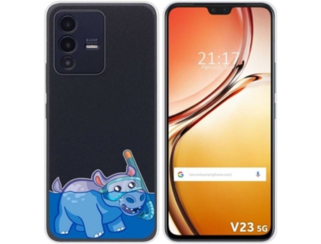 Carcasa para Vivo V23 5G TUMUNDOSMARTPHONE Dibujos Transparente Hipo Multicolor