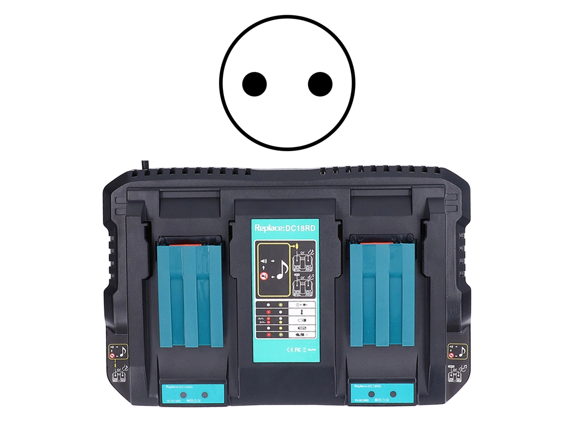 Cargador De Baterías De Litio Con Dos Puertos E Interfaz Usb, 100-240v, Para Baterías Bl1830 Y Bl1430.