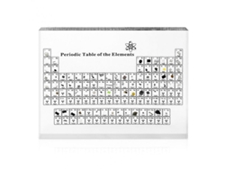 2026-tabla Periódica De Elementos Con Muestras Reales Vidrio Decorativo 3 Tamaños Gkk 15 Cm